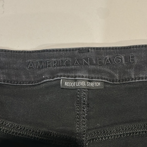 American Eagle Black Distressed Jeans Skinny Plus Size 18 - Picture 7 of 11